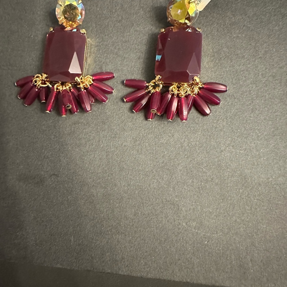 Elegant Gold and Purple Earrings